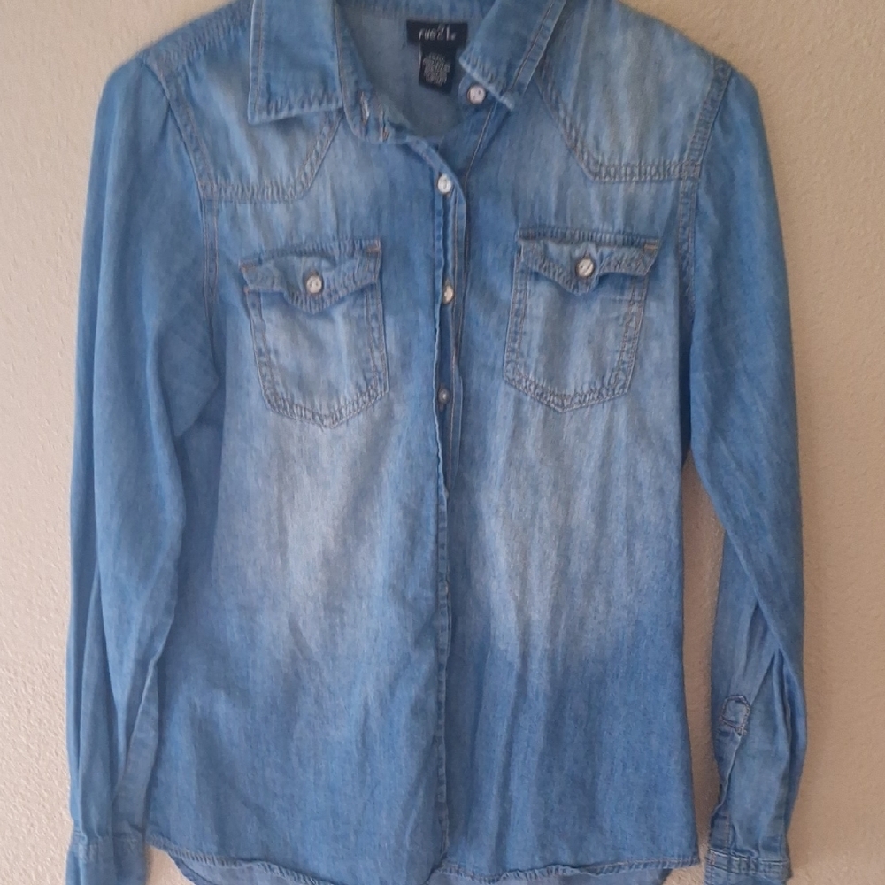 Denim Long Sleeve Shirt - Picture 7 of 7